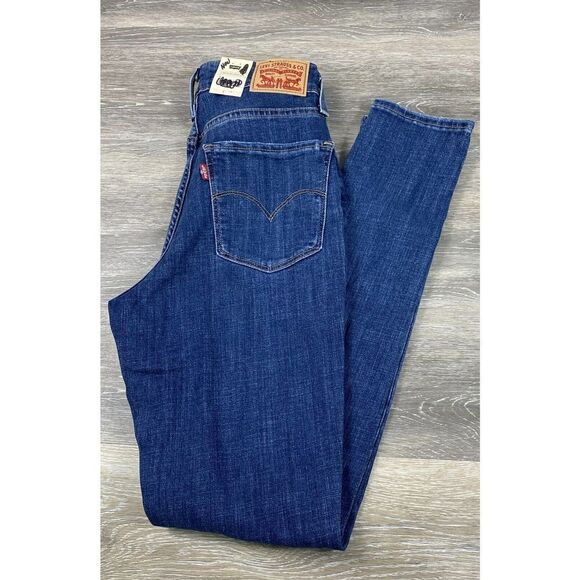 NWT Levi's 721 Womens 26 -High Rise Skinny Jeans Blue Denim Pants NEW‎ WITH TAGS - Picture 1 of 13